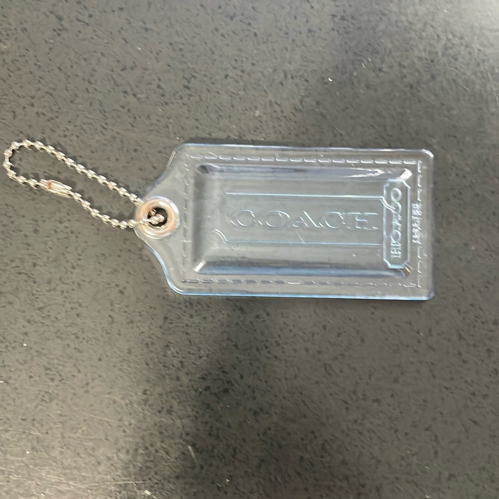 Authentic Coach Clear Plastic Hang Tag
